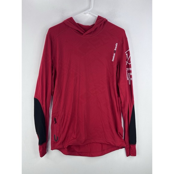 Reebok CrossFit Mens Medium Lightweight Hoodie Pullover Vintage Running - Picture 2 of 11